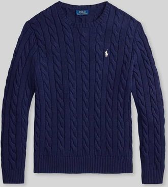 Polo Ralph Lauren Regular Fit Strickpullover aus reiner Baumwolle in Marine, Gr&ouml;&szlig;e XXL