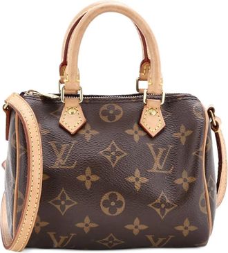 Louis Vuitton Speedy Bandouliere Bag Monogram Canvas Nano crossbody bag - Bruin