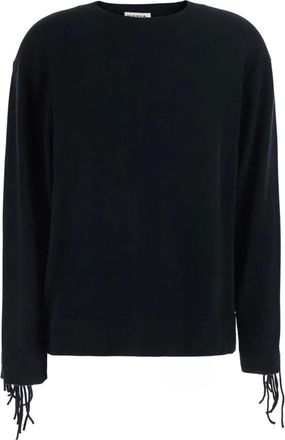 P.A.R.O.S.H. P.a.r.o.s.h., Truien & Vesten, Dames, Zwart, S, Kasjmier, Fringed Cashmere Sweater