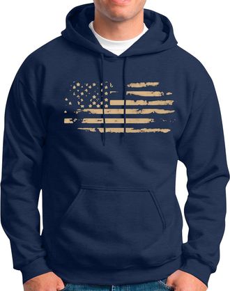 Generic USA Flag Printed Hoodies with Pocket for Men, Lightweight Long Sleeve Sports Hooded Sweatshirts Autumn and Winter Casual Trendy Loose Fit Pullover Top