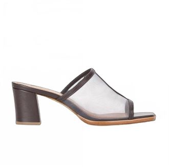 Staud Womens Alessandra Heels In Espresso Mesh