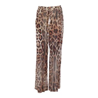 Ermanno Scervino Wide Trousers - female - Ermanno Scervino - Wide Trousers - Brown - 2XS - Trousers