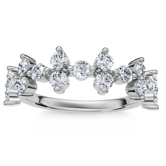 Pompeii3 1/2Ct Round Diamond Wedding Ring Stackable Wedding Band 14k Gold Lab Grown