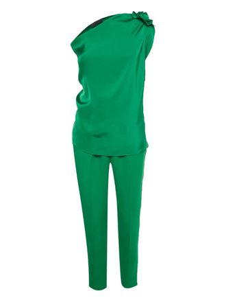 Lanvin one-shoulder two-piece suit - Green