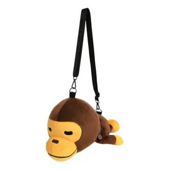 A Bathing Ape BAPE Baby Milo Plush Crossbody Bag Brown 0MXBGW4365XXO