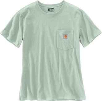 Carhartt Work in Progress Loose Fit Heavyweight S/S Pocket Cotton T-Shirt f&uuml;r Damen | gr&uuml;n