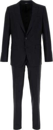 Dolce & Gabbana Middernachtblauw Wollen Blend Kostuum - Heren - Business pakken - Blauw - 2XL - Wol - Kostuums