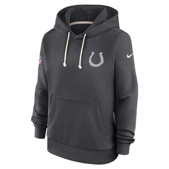 Nike Indianapolis Colts Rivalries Collection Sideline Nike Womens Dri-FIT NFL Pullover Hoodie in Grey | 03C306F98-WY6