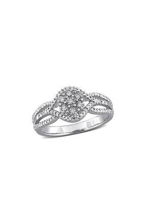 Delmar Diamond Floral Ring - 0.11ct. in White Gold at Nordstrom Rack, Size 8