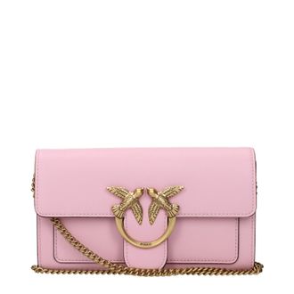 Pinko Pinko Pochette Damens Rosa Leder