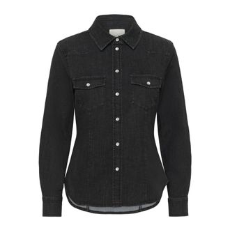 Part Two Black Denim Shirt with Pockets - female - Part Two - Shirts - Black - S - Blouses & Shirts