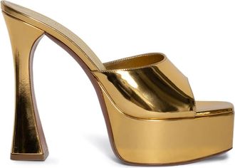 Amina Muaddi Mules Dalida 140mm - Oro