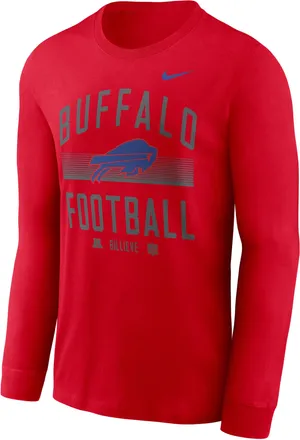 Nike Buffalo Bills Essential Nike Mens Dri-FIT NFL Long-Sleeve T-Shirt in Red | NKAC65N81-CWK