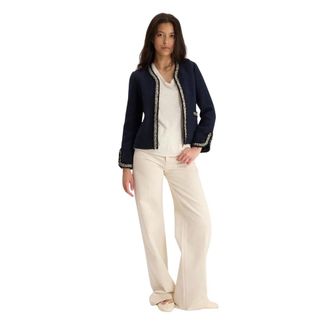 Ines De La Fressange Misia Jas - Dames - Blazers - Blauw - S - Katoen - Jassen
