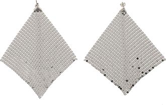Paco Rabanne Pixel Flow Triangular Brass Earrings