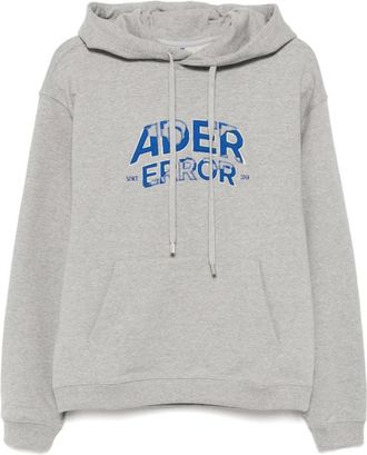 Ader Error Embroidered Logo Hoodie - Heren - Hoodies - Grijs - S - Katoen - Hoodies & sweatvesten