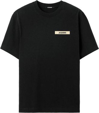 Jacquemus Le T-shirt Gros Grain - Heren - T-shirts - Zwart - L - Katoen - Tops