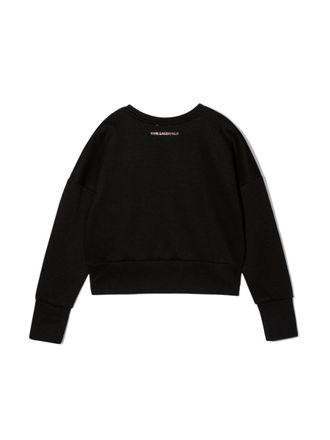 Karl Lagerfeld Polyester-Viscose Blend Sweatshirt - Black