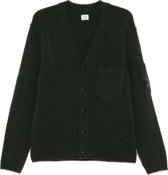 C.P. Company Cardigan con motivo Lens - Verde