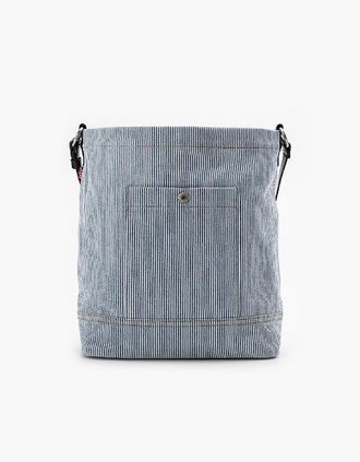 Levi's Womens Heritage Vertical Stripe Cylinder Bucket Bag - Grey - Size: ONE size