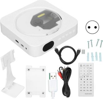 OEM Reproductor De Dvd Bluetooth, Hifi Mejorado, Altavoz De Cd Para Montaje En Pared Con Control Remoto Para El Hogar