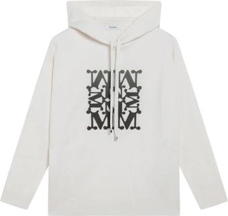Max Mara Taddeo Hoodie - Dames - Hoodies - Wit - S - Wol - Hoodies & sweatvesten