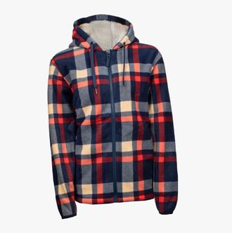 Hard Yakka CHECK ZOODIE Womens Sweatshirt Blue - Size Medium