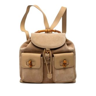 Gucci Pre-owned Backpacks, female, Brown, Size: ONE SIZE Pre-owned Bamboo Backpack