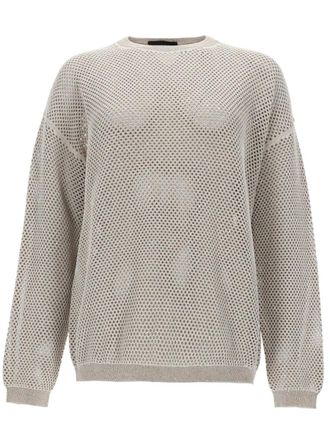 Fabiana Filippi Mesh Like Knit Round Sweater