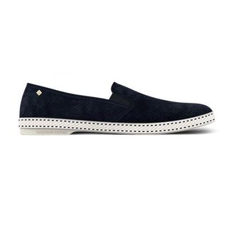 Rivieras Shoes Classic Suede Slip-On Loafer in Navy at Nordstrom, Size 42