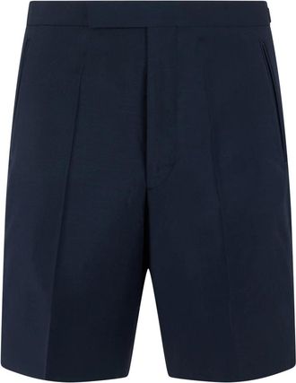 Prada Mohair Shorts - Heren - Korte Broeken - Blauw - L - Wol - Korte Broeken