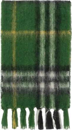 Burberry Sciarpa in mohair a quadri - Verde