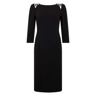 Alberta Ferretti Midi dress with detail on the shoulders - female - Alberta Ferretti - Midi Dresses - Black - S - Dresses