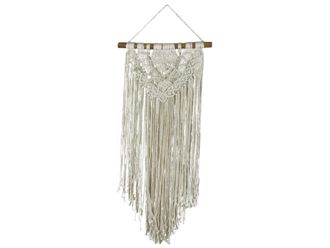 Schubiger M&ouml;bel Wandschmuck Makramee Weiss H: 70 cm