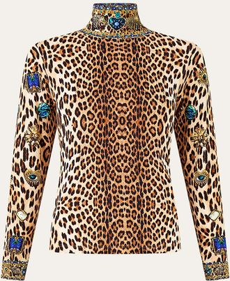 Camilla Nazar Nirvana Jersey Turtleneck Top