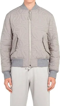 Ferragamo Mens Gray Polyester Bomber Clothing