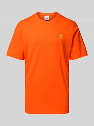 adidas Originals T-Shirt mit Label-Stitching Modell TREFOIL in Orange, Gr&ouml;&szlig;e L