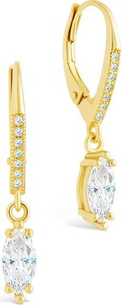 Sterling Forever Allegra Cubic Zirconia Drop Earrings in Gold at Nordstrom