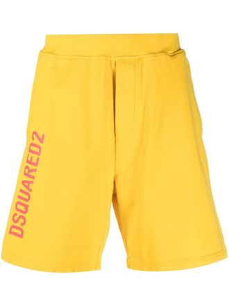 Dsquared2 Shorts con stampa - Giallo