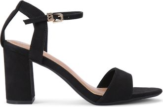 Kurt Geiger Womens Suedette Fleur2 Sandals - Black - Size UK 4