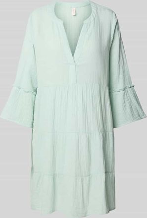 Only Figurumspielendes Kleid aus reiner Baumwolle Modell THYRA in Mint, Größe XS