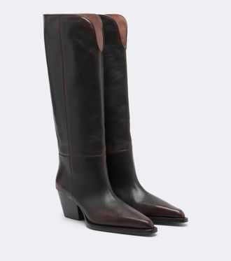 PARIS TEXAS Jane leather knee-high boots