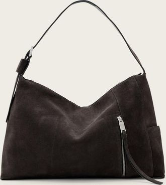 AllSaints Leather Alba Suede Shoulder Bag, Size: One Size