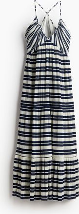 H&M Plissiertes Maxikleid - Blue