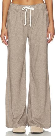 bobi Wide Leg Drawstring Pant In Taupe