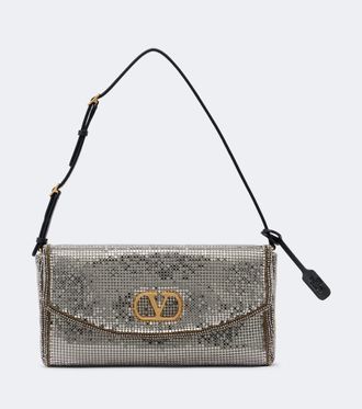 Valentino Garavani Borsa a spalla DeVain Small in maglia metallica