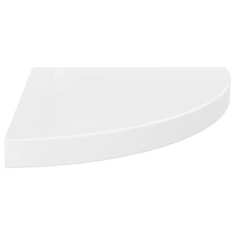 Berkfield Home Durable Floating Corner Shelves 4 pcs High Gloss White 35x35x3.8