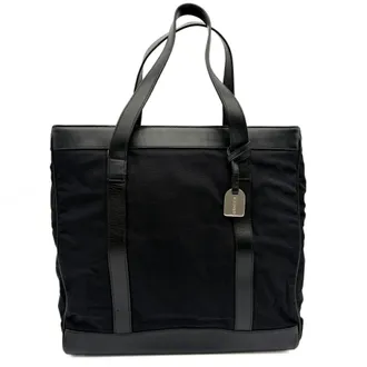 Gucci Black Nylon Leather Tote Bag (Pre-Owned)