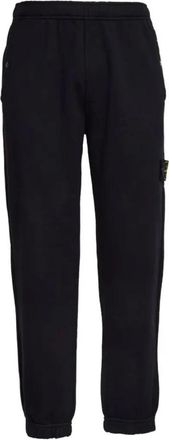 Stone Island Broeken, Heren, Blauw, S, Katoen, Cotton Jersey Trainingsbroeken