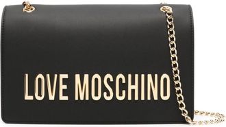Love Moschino logo-lettering shoulder bag - women - Recycled Polyurethane - OS - Black
